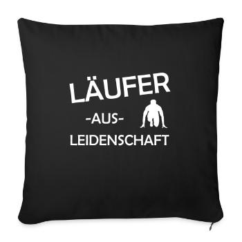 Leidenschaftlicher Läufer - Sofakissenbezug 45 x 45 cm - Schwarz - Vorne