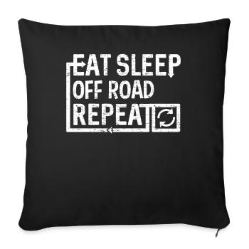 Manger Dormir Hors Route - Housse de coussin décorative 45 x 45 cm - noir - Devant