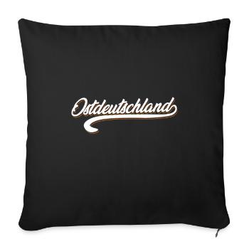DDR Ostdeutschland - Sofakissenbezug 45 x 45 cm - Schwarz - Vorne