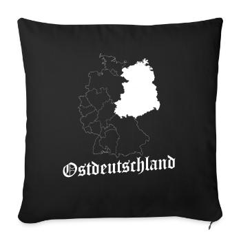 DDR Ostdeutschland - Sofakissenbezug 45 x 45 cm - Schwarz - Vorne