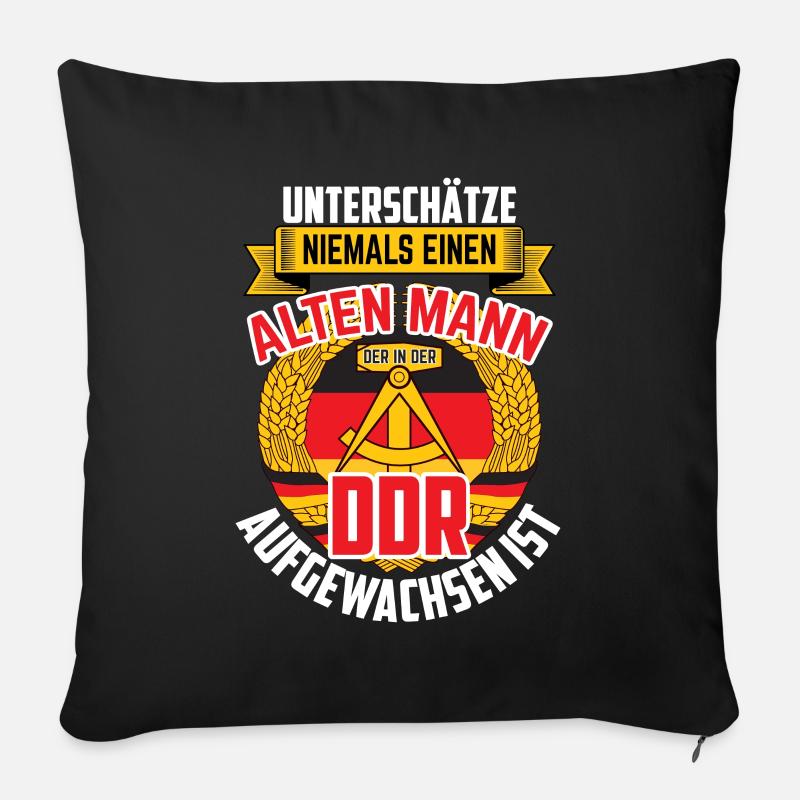 Unterschätz Niemals Alten Mann DDR Ostdeutschland - Sofakissenbezug 45 x 45 cm - Schwarz