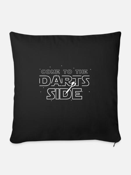 Dart-Spieler Spruch - Sofakissenbezug 45 x 45 cm - Schwarz