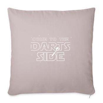 Dart player saying - Sofa pillowcase 17,3'' x 17,3'' (45 x 45 cm) - light taupe - Front