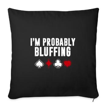 Casino de poker - Housse de coussin décorative 45 x 45 cm - noir - Devant