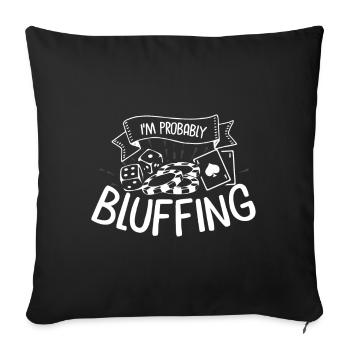 Casino de poker - Housse de coussin décorative 45 x 45 cm - noir - Devant
