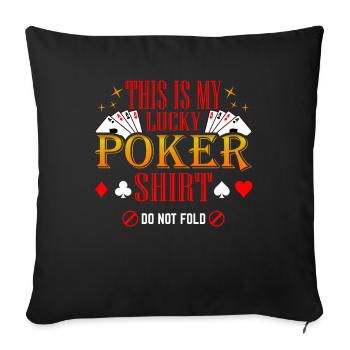 Casino de poker - Housse de coussin décorative 45 x 45 cm - noir - Devant