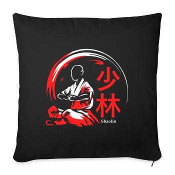Martial arts Shaolin - Sofa pillowcase 17,3'' x 17,3'' (45 x 45 cm) - black - Front