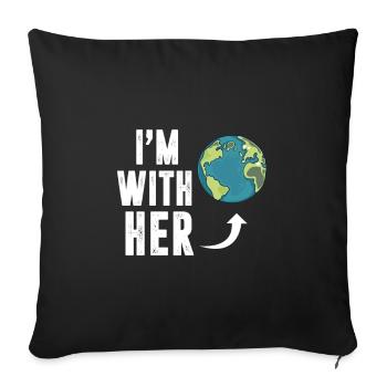 Climate change Environment Sustainable - Sofa pillowcase 17,3'' x 17,3'' (45 x 45 cm) - black - Front