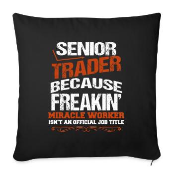 Senior Trader - Sofakissenbezug 45 x 45 cm - Schwarz - Vorne