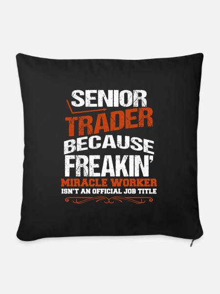 Senior Trader - Sofakissenbezug 45 x 45 cm - Schwarz