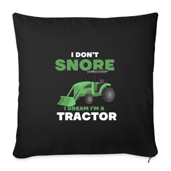 Énonciations drôles d'agriculteur pour les agriculteurs avec tracteur - Housse de coussin décorative 45 x 45 cm - noir - Devant