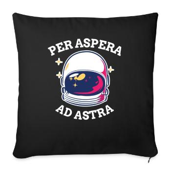 Per Aspera Ad Astra Astronaute d'exploration spatiale - Housse de coussin décorative 45 x 45 cm - noir - Devant