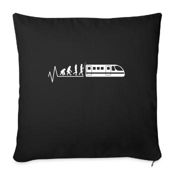 Train Evolution Train Driver Gift - Sofa pillowcase 17,3'' x 17,3'' (45 x 45 cm) - black - Front