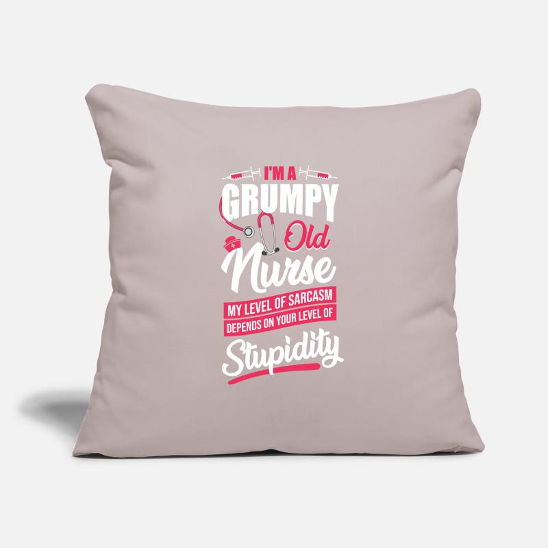 Grumpy Old Nurse Sofa pillowcase 17,3'' x 17,3'' (45 x 45 cm)