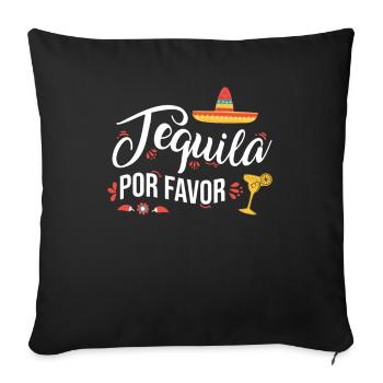 Tequila Por Favor - Housse de coussin décorative 45 x 45 cm - noir - Devant