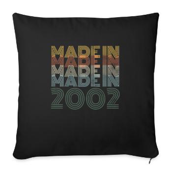 18 e anniversaire célébration cadeau rétro Vintage - Housse de coussin décorative 45 x 45 cm - noir - Devant