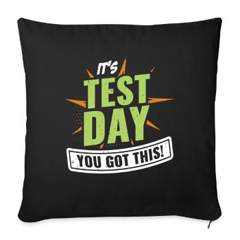 Funny Testing Teacher Preschool Teacher - Sofa pillowcase 17,3'' x 17,3'' (45 x 45 cm) - black - Front