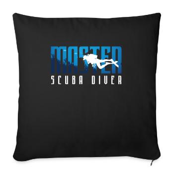 Master Scuba Diver Scuba Diving Sportgeschenk - Sofakissenbezug 45 x 45 cm - Schwarz - Vorne