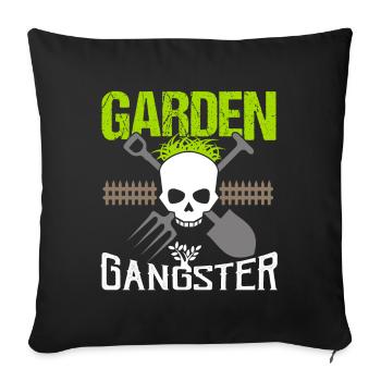 Garden Gangster - Sofakissenbezug 45 x 45 cm - Schwarz - Vorne