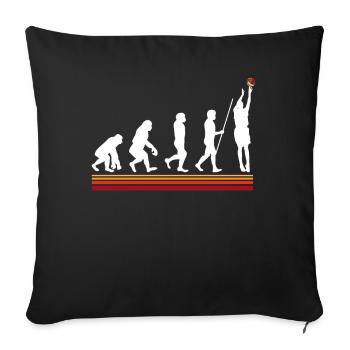 Retro basketball evolution - Sofa pillowcase 17,3'' x 17,3'' (45 x 45 cm) - black - Front