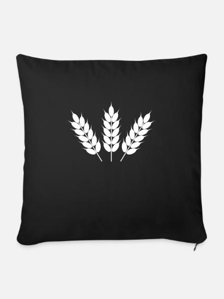 Getreide Korn 3 Fach Fächer Getreidekorn - Sofakissenbezug 45 x 45 cm - Schwarz