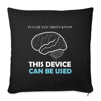 Énonciations Drôles Mèmes Drôles Anti Idiots - Housse de coussin décorative 45 x 45 cm - noir - Devant