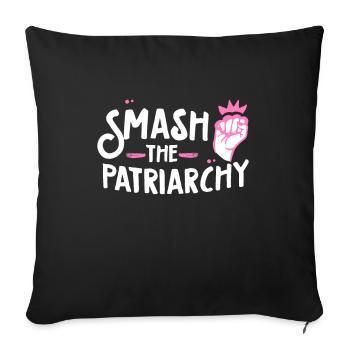 Smash Patriarchy Feminist Women's Empowerment - Housse de coussin décorative 45 x 45 cm - noir - Devant