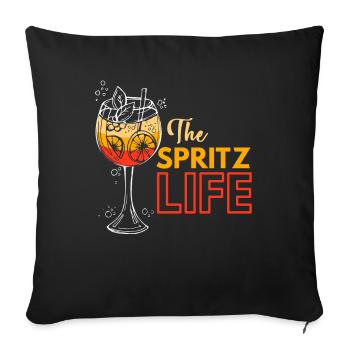 The Spritzlife Italy holiday party drink - Sofa pillowcase 17,3'' x 17,3'' (45 x 45 cm) - black - Front