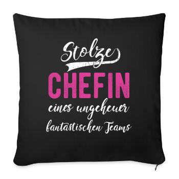Head of Branch Manager Head of Department Gift - Sofa pillowcase 17,3'' x 17,3'' (45 x 45 cm) - black - Front