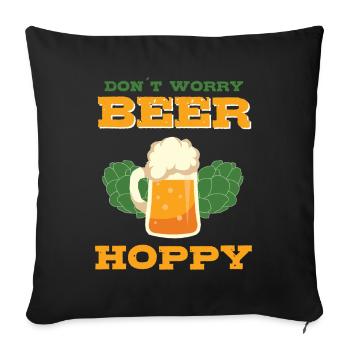 Bier Biertrinker Bier Fan Geschenk Biere - Sofakissenbezug 45 x 45 cm - Schwarz - Vorne