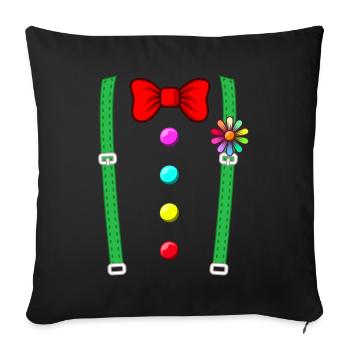 Circus Clown Costume Clown Carnival - Sofa pillowcase 17,3'' x 17,3'' (45 x 45 cm) - black - Front