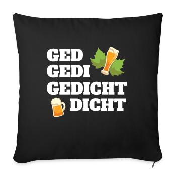 Gedi Bier Trinker Lustiges Geschenk Ged Firmgedi - Sofakissenbezug 45 x 45 cm - Schwarz - Vorne