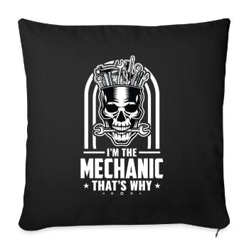 C'est pourquoi le cadeau de mécanicien diesel de mécanicien d'aéronef - Housse de coussin décorative 45 x 45 cm - noir - Devant
