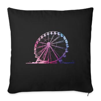 Showman ferris wheel fun fair funfair - Sofa pillowcase 17,3'' x 17,3'' (45 x 45 cm) - black - Front
