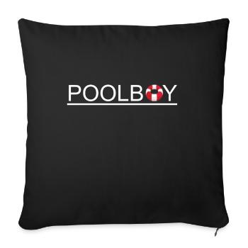Poolboy Pool Boy Stolzer Polboy - Sofakissenbezug 45 x 45 cm - Schwarz - Vorne