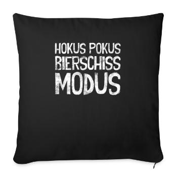 Saufshirt Bierchen Sauf Sprüche Bierschiss - Sofakissenbezug 45 x 45 cm - Schwarz - Vorne