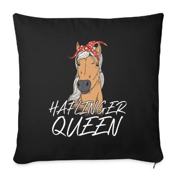 Haflinger horse horse farm equine saying - Sofa pillowcase 17,3'' x 17,3'' (45 x 45 cm) - black - Front
