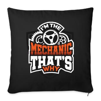 I'm A Mechanic Aircraft Mechanic Diesel Mechanic - Sofa pillowcase 17,3'' x 17,3'' (45 x 45 cm) - black - Front