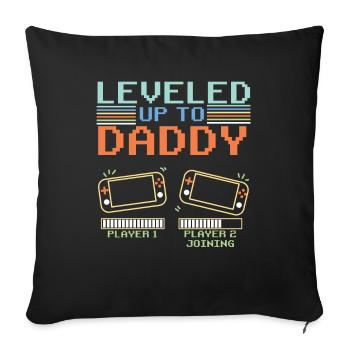 Level Up To Daddy 2020 I'm Going To Be A Dad To Be - Sofa pillowcase 17,3'' x 17,3'' (45 x 45 cm) - black - Front