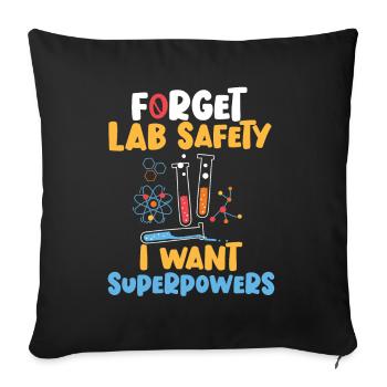 I Want Superpowers School Nerd Funny Teacher - Housse de coussin décorative 45 x 45 cm - noir - Devant
