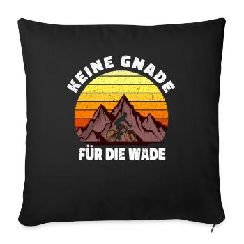 Pas de pitié pour le vélo de course à mollets - Housse de coussin décorative 45 x 45 cm - noir - Devant