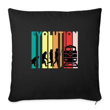 Évolution du cadeau du conducteur de train - Housse de coussin décorative 45 x 45 cm - noir - Devant