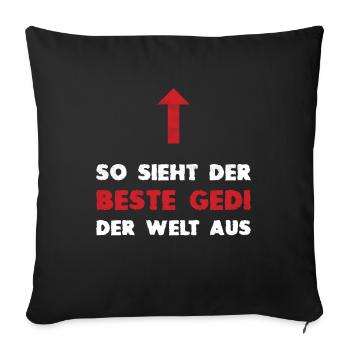 So sieht der beste Gedi der Welt aus Firmgedi - Sofakissenbezug 45 x 45 cm - Schwarz - Vorne