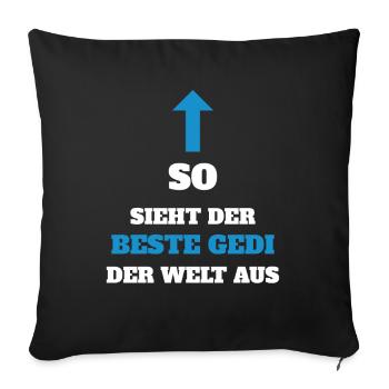 Bester Gedi der Welt Firmgedi Taufgedi Geschenk - Sofakissenbezug 45 x 45 cm - Schwarz - Vorne