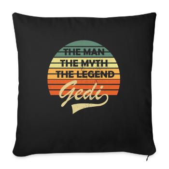 Gedi Geschenkidee Firmgedi Taufgedi Ged Geschenke - Sofakissenbezug 45 x 45 cm - Schwarz - Vorne