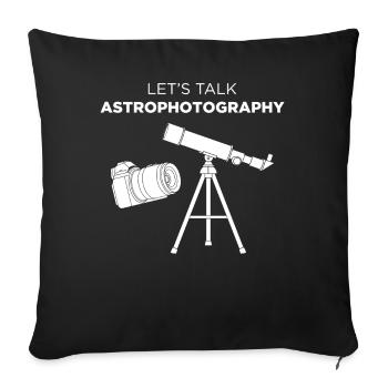 Astrophotographe Parlons astrophotographie - Housse de coussin décorative 45 x 45 cm - noir - Devant