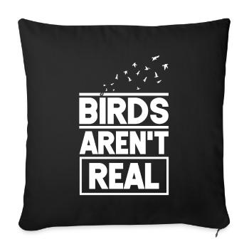 Les oiseaux ne sont pas réels - Housse de coussin décorative 45 x 45 cm - noir - Devant