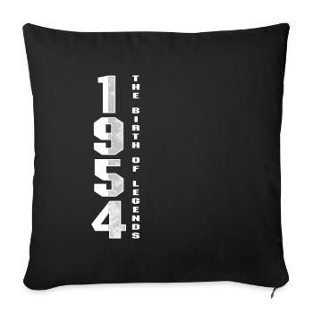 La naissance des légendes 1954 66 e anniversaire cadeau - Housse de coussin décorative 45 x 45 cm - noir - Devant