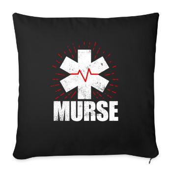 Murse Funny Murse Male Nurse Man - Sofa pillowcase 17,3'' x 17,3'' (45 x 45 cm) - black - Front