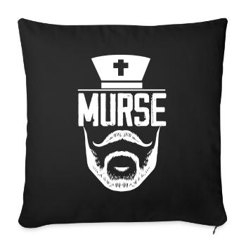 Murse Funny Murse Male Nurse Man - Sofa pillowcase 17,3'' x 17,3'' (45 x 45 cm) - black - Front